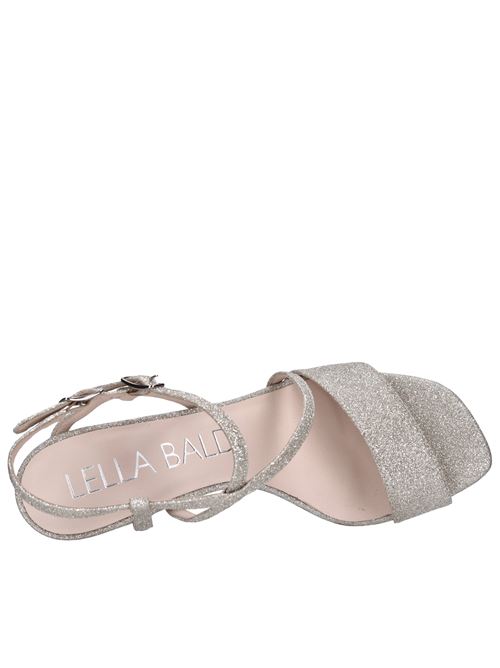 Sandali in pelle e glitter LELLA BALDI | LS363TA GLITTERGHIACCIO